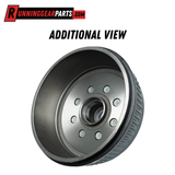 8,000-lb Axles Brake Drum with 8 on 6-1/2" Bolt Pattern, 9/16" Stud, Greased