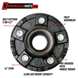 3,500 lb Trailer Idler Hub Kit- 5 on 4.5" Bolt Pattern, Pre-Greased