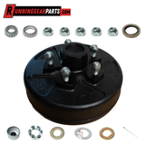 3,500 lbs Trailer Axle Drum kit, 5 on 5.0" Bolt Circle, Pre-Greased