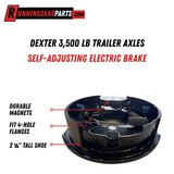 Dexter 3,500 lb Axles Trailer Self-Adjusting Electric Brake Assembly, 10" x 2-1/4", K23-468-00/K23-469-00