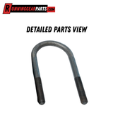 3,500 lb Trailer Axle U-Bolt Kit - Fits 2-3/8" Round Axles - 5.5" x 1/2" U-Bolts with Tie Plates & Hardware