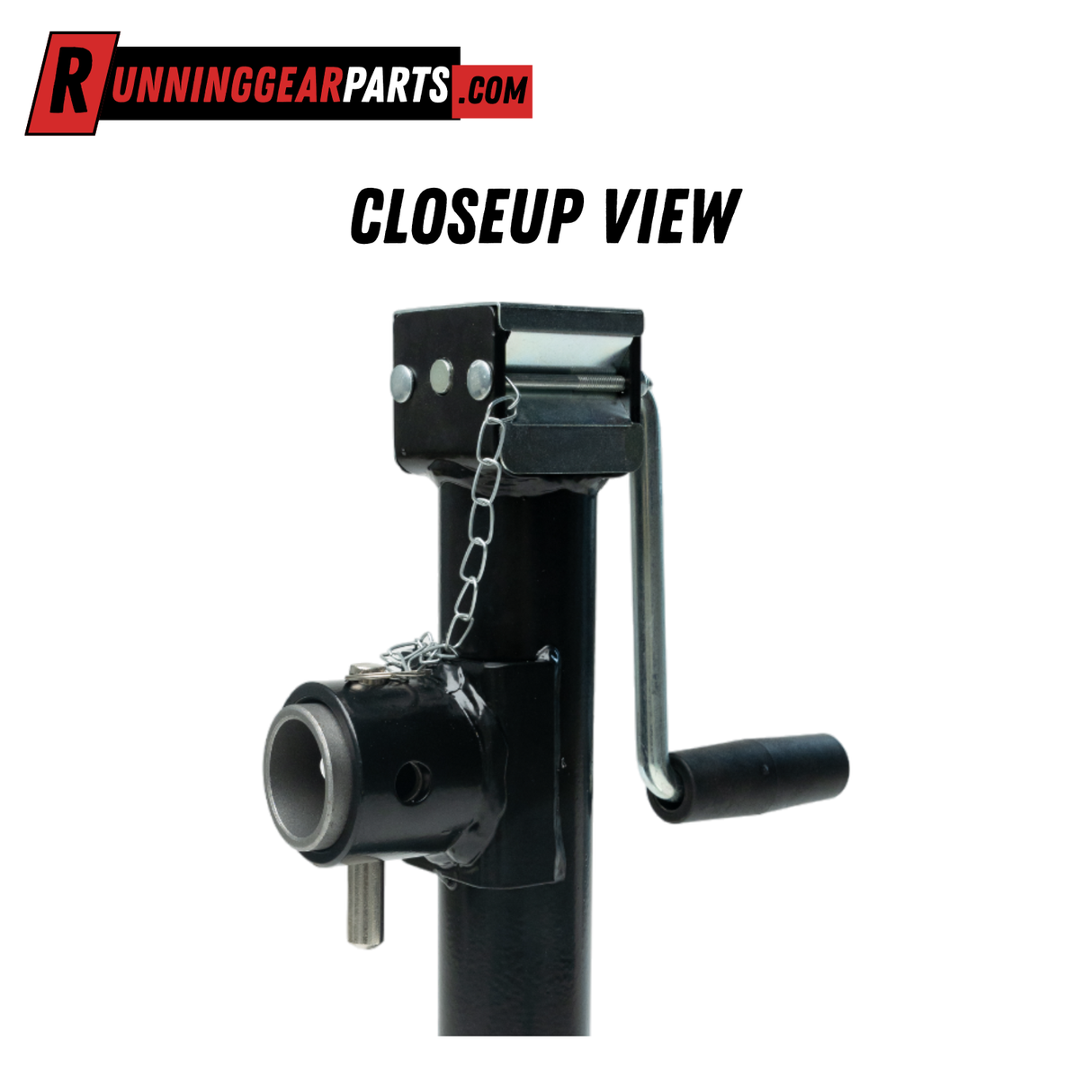 2,000 lbs Trailer Jack - Sidewind Pipe Mount Swivel Jack with 10" Travel and Footplate,MJ-SWR-2000-10