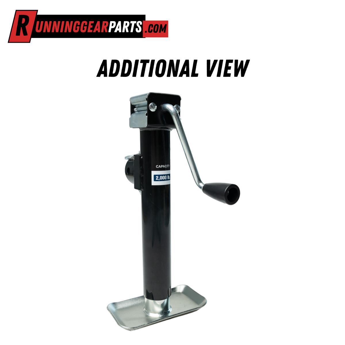 2,000 lbs Trailer Jack - Sidewind Pipe Mount Swivel Jack with 10" Travel and Footplate,MJ-SWR-2000-10