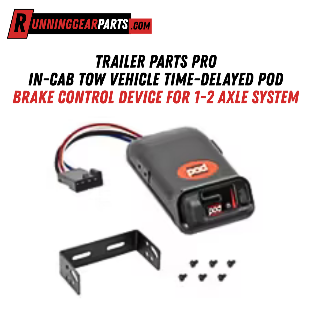Trailer Parts Pro Electric Trailer Brake Controller, Time-Delayed 1-2 Axle System, TA1000