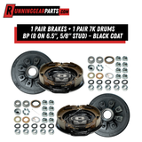variant: 1 Pair Brakes + 1 Pair 7K Drums BP (8 on 6.5"5/8" Stud) – Black Coat