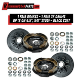variant: 1 Pair Brakes + 1 Pair 7K Drums BP (8 on 6.5"5/8" Stud) – Black Coat