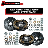 variant: 1 Pair Drums + 1 Pair 7K 12 Inch Manual Electric Brakes