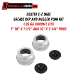 Dexter 3,500 lb Axles E-Z Lube Grease Cap Kit with Rubber Plugs, 1.99 OD, Fits 7", 10" x 1-1/2" and 10" x 2-1/4" Hubs, K71-315-00