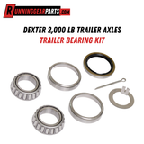 Dexter 2,000 lb Trailer Axles Bearing Kit, K71-716-00, BTR Spindles, Inner and Outer Bearing L44649/L44649