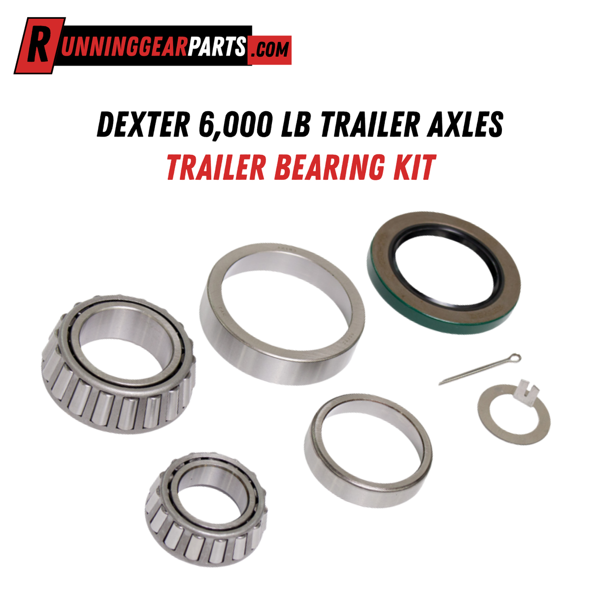 Dexter 6,000 lb Trailer Axles Bearing Kit, K71-719-00, #42 Spindles, Inner and Outer Bearing 15123/25580