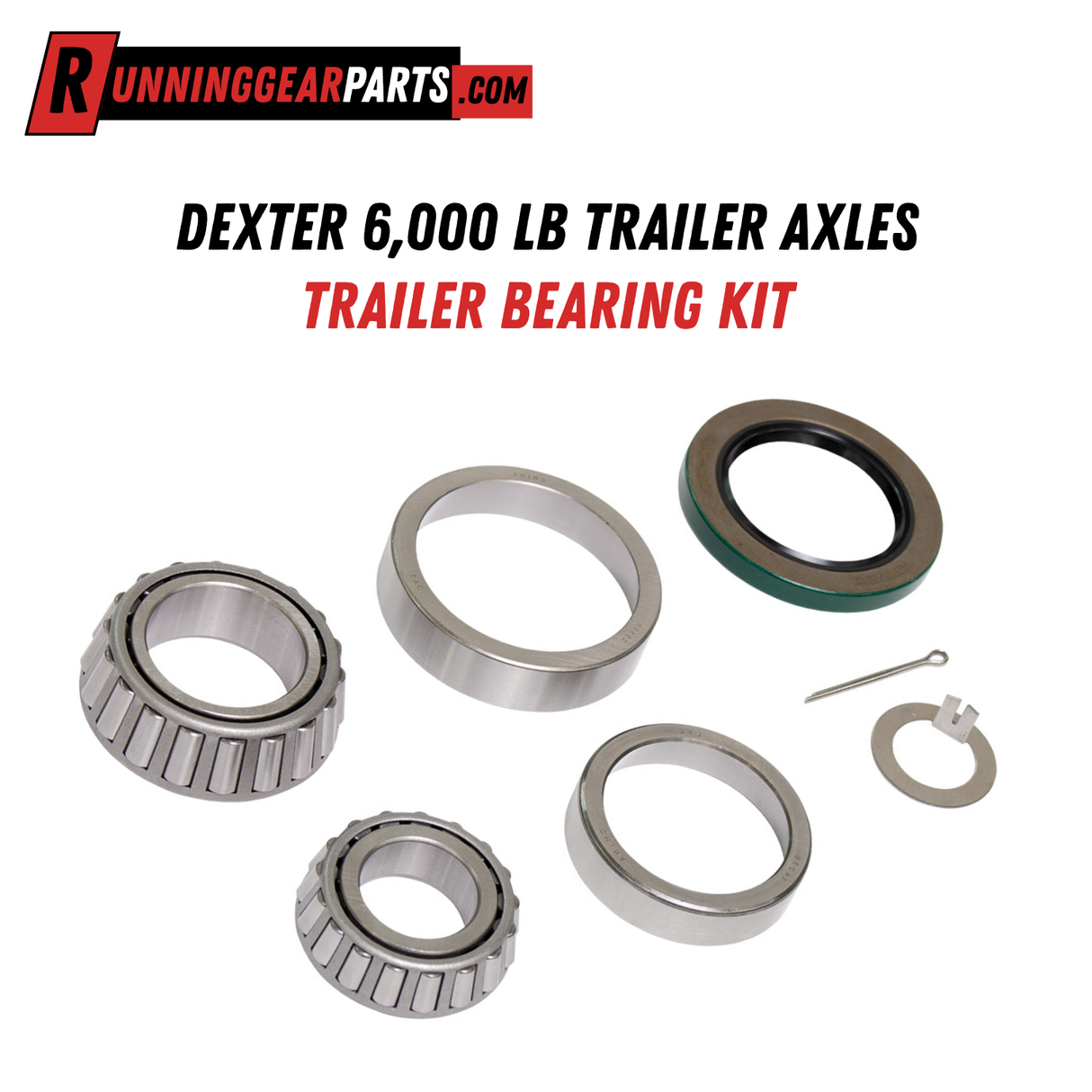 Dexter 7,000 lb Trailer Axles Bearing Kit, K71-720-00, #42 Spindles, Inner and Outer Bearing, 14125A/25580