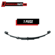 Trailer leaf spring for RGP 3,500 lb Axles, black steel with four curved leaves and double-eye bushings at each end.