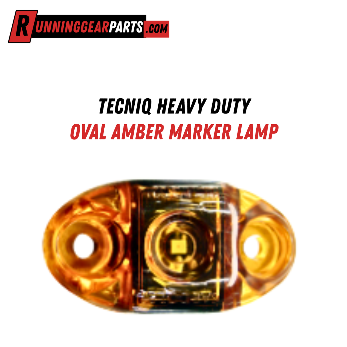 TecNiq Heavy Duty Oval Amber Marker Lamp, S21-AAG0-1