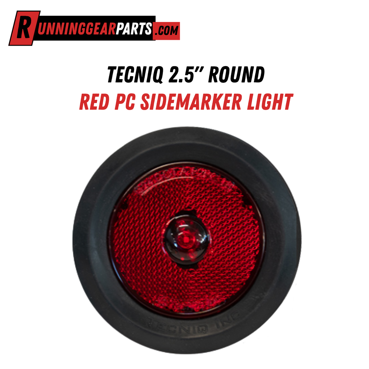 TecNiq 2.5" Round Red PC Sidemarker Light, S24-RR00-1