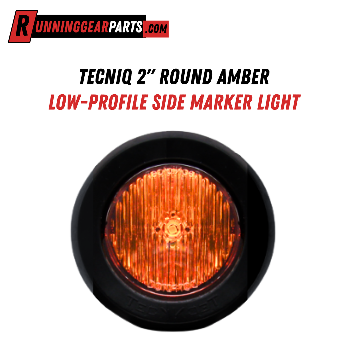 TecNiq 2" Round Amber Low-Profile Side Marker Light,S30-AA0P-1