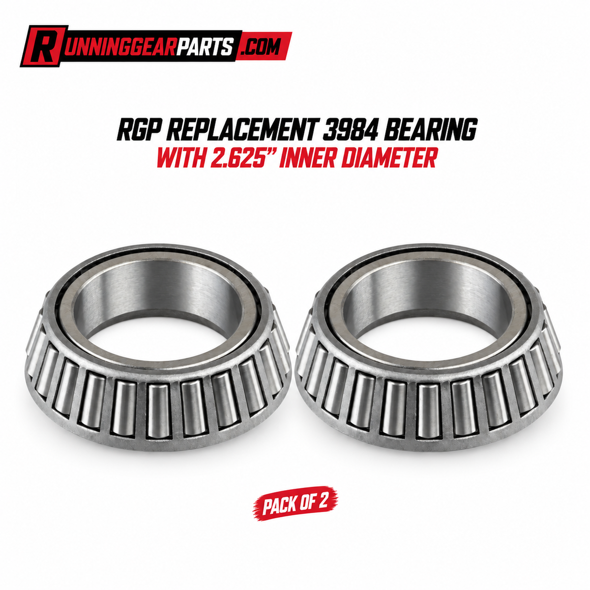  RGP replacement 3984 bearings with 2.625" inner diameter - pack of 2