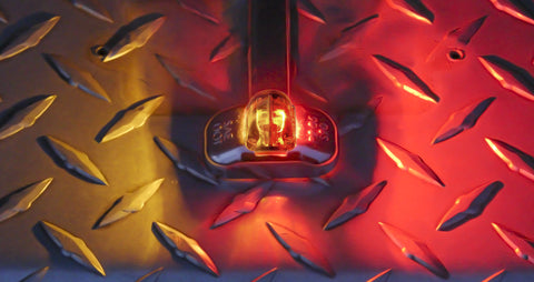 TecNiq S90 Mini LED Side Marker Light, Red/Amber Bi-Color Fender Light with 9" Pigtail,S90-0000-1