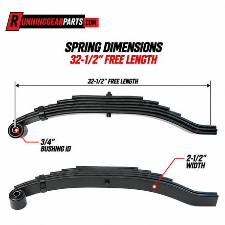SPRING DIMENSIONS 32-1/2" FREE LENGTH