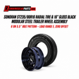 Sonoran ST radial tire and a glossy black modular steel trailer wheel assembly