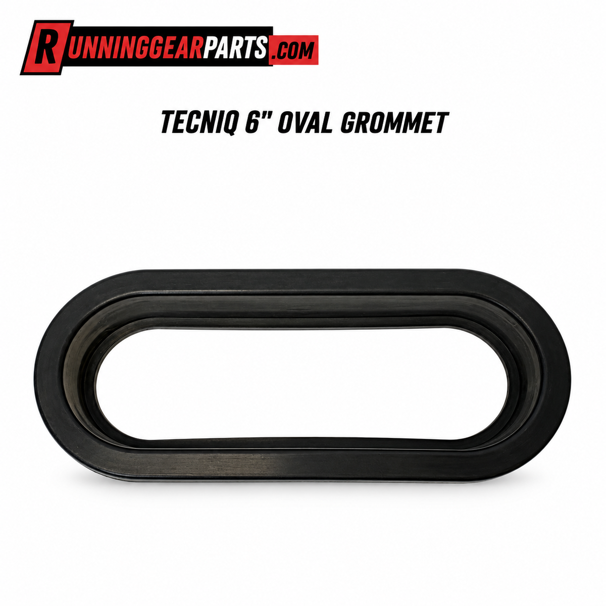 black rubber oval grommet