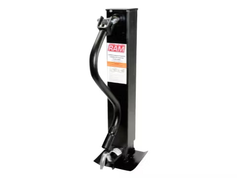 RAM 10,000Lbs Lift,Medium-Duty Side-Wind Drop-Leg Trailer Jack, Weld-on with Spring Return and Handle, TJD-12020SP-R2