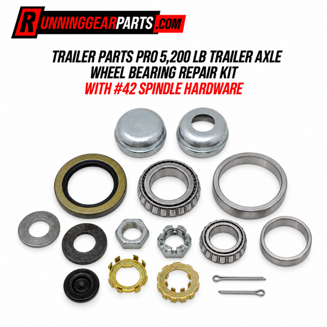 TRAILER PARTS PRO 5,200 LB TRAILER AXLE WHEEL BEARING REPAIR KIT WITH #42 SPINDLE HARDWARE