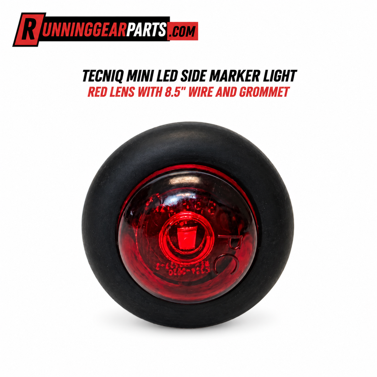 black circular LED side marker light