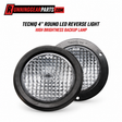 Two black round LED reverse lights
