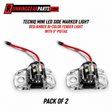 mini LED side marker lights with red and amber bi-color fenders