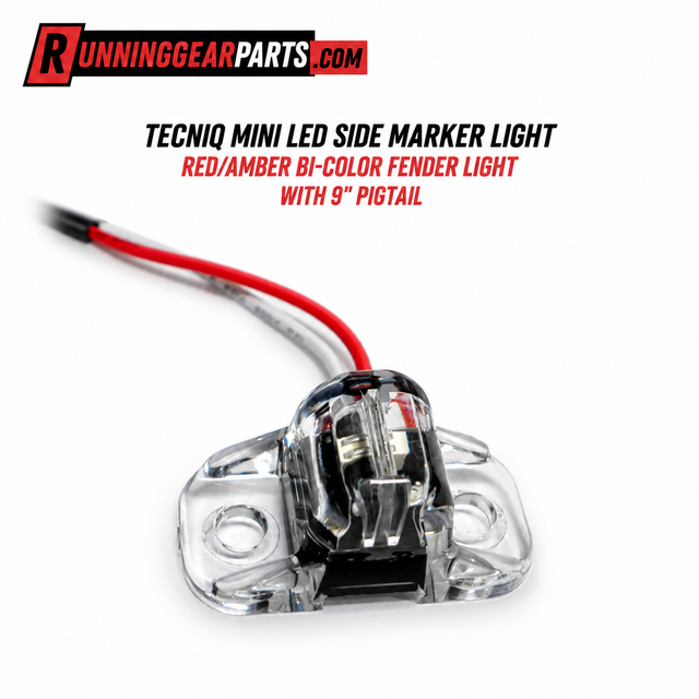  LED side marker light with red and black wires
