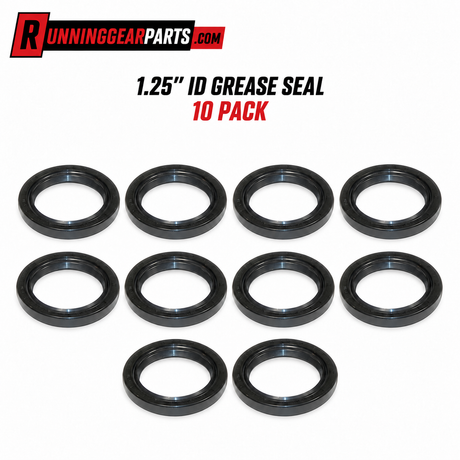 Ten black 1.25" ID grease seals 