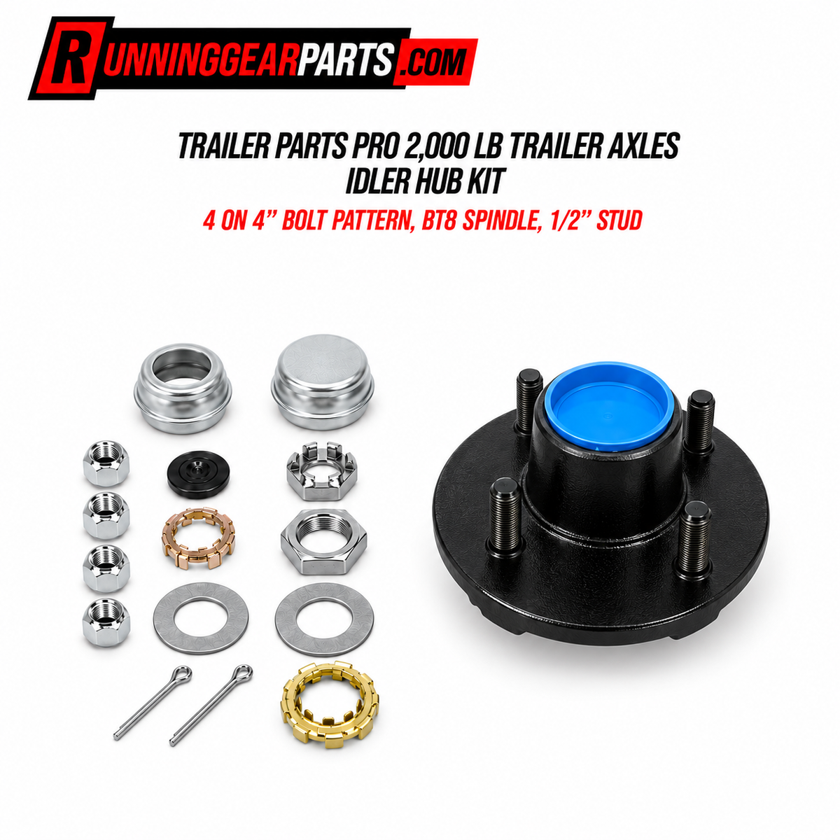 Trailer Parts Pro 2,000 lb trailer axles idler hub kit