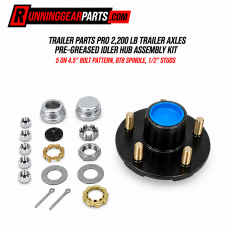 Trailers Parts Pro 2,200 lb trailer axles pre-greased idler hub assembly kit