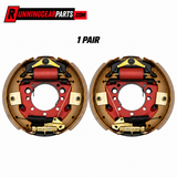 Two brake drum assemblies