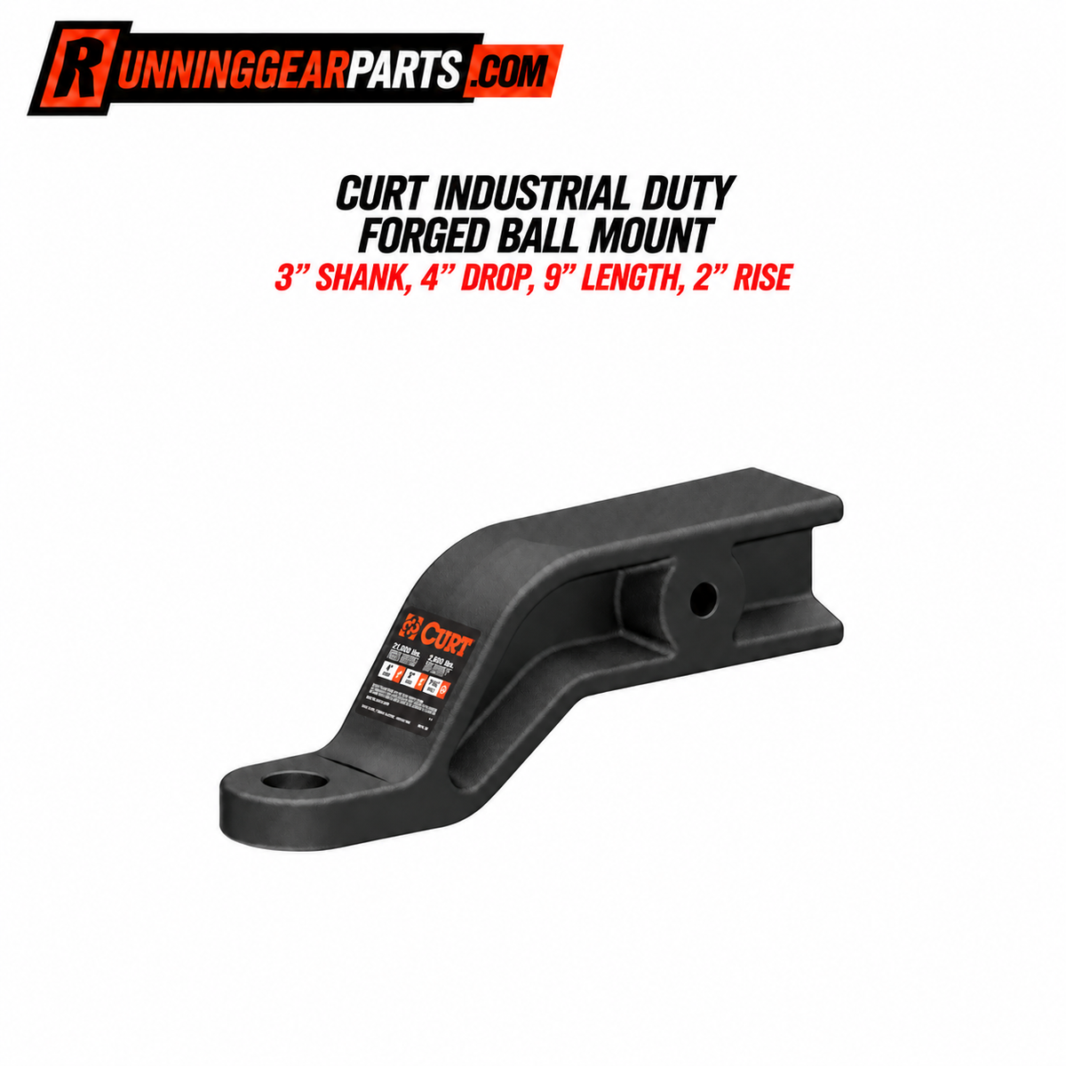 black forged ball mount for Curt industrial duty use