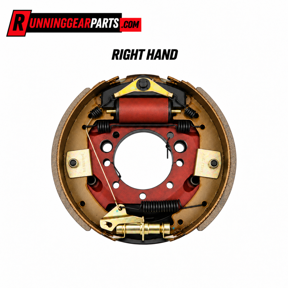 brake drum assembly part labeled - RIGHT HAND