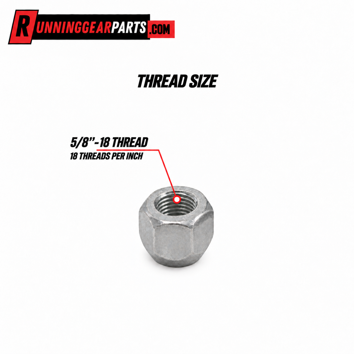 5/8"-18 thread and 18 threads per inch