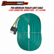 coiled green trailer light cable