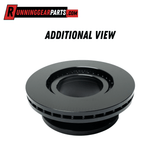 Trailer brake rotor, RGP 10,000–12,000 lb Trailer Axle, black cast steel with a vented disc and recessed center hub opening.