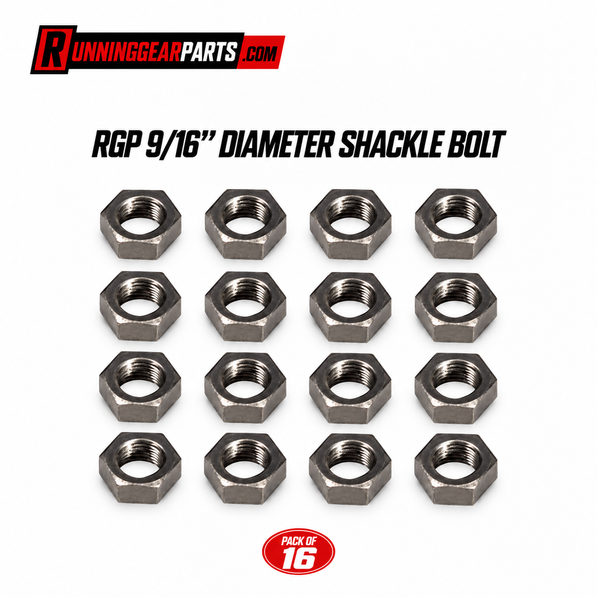  pack of 16 RGP 9/16 inch diameter shackle bolts for RC cars