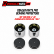 pair of chrome trailer bearing protectors