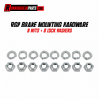 set of 10 brake nuts and 8 lock washers
