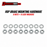 set of 10 brake nuts and 8 lock washers